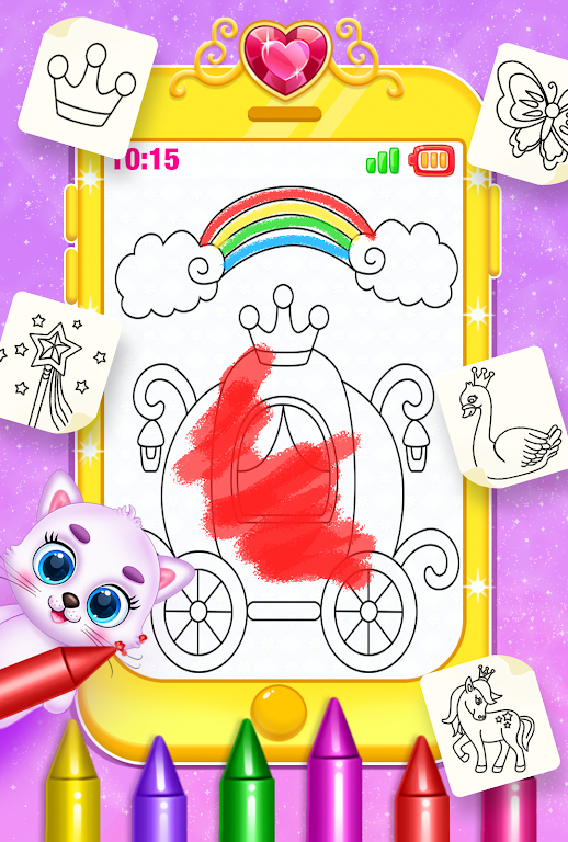 cute princess toy phone game  Screenshot 2