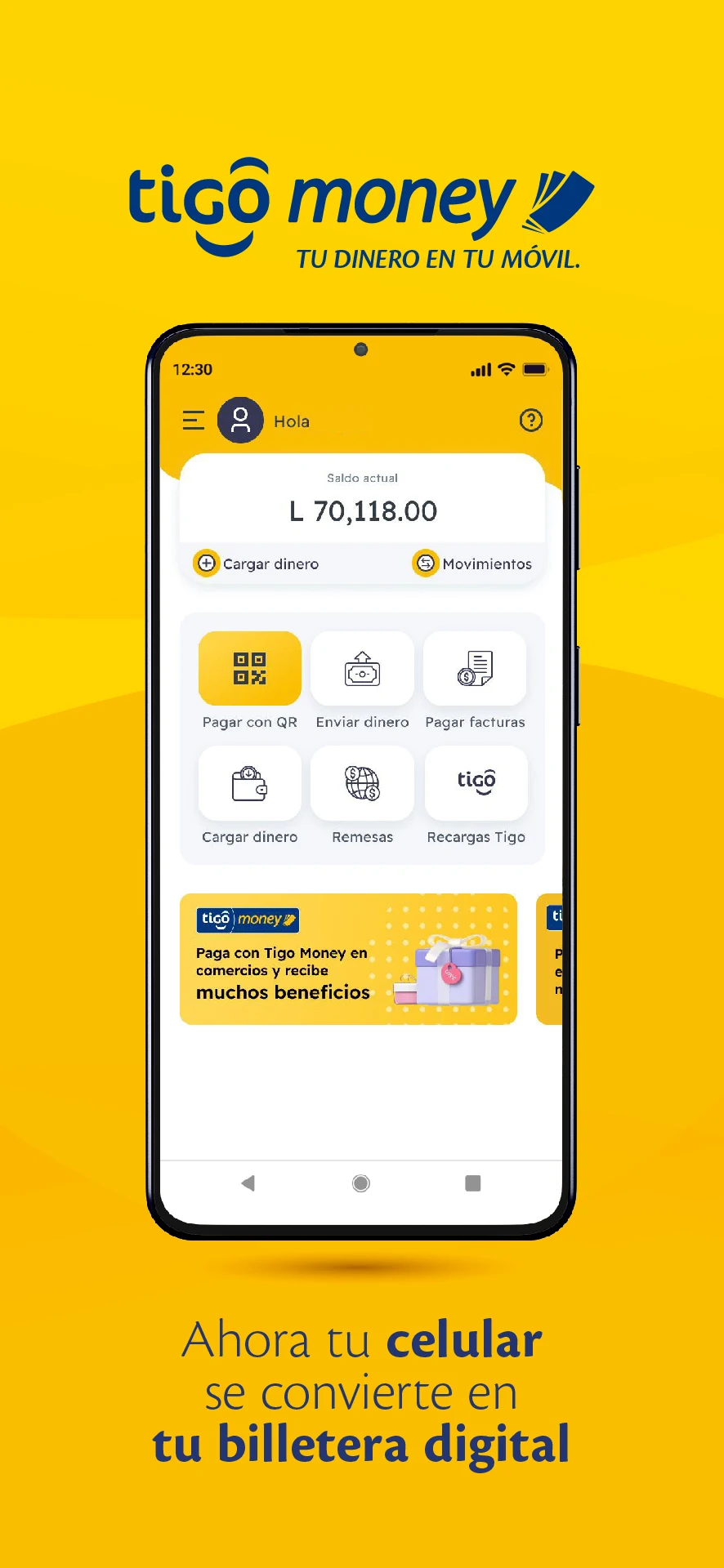 Billetera Tigo Money Honduras  Screenshot 1