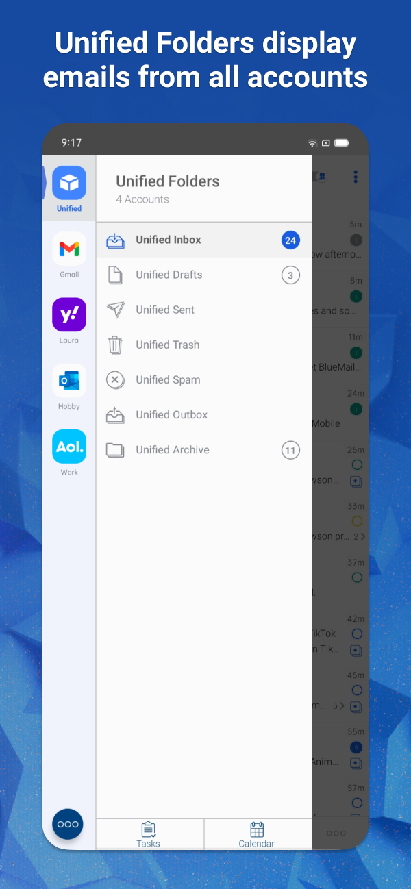 Email Blue Mail - Calendar  Screenshot 6