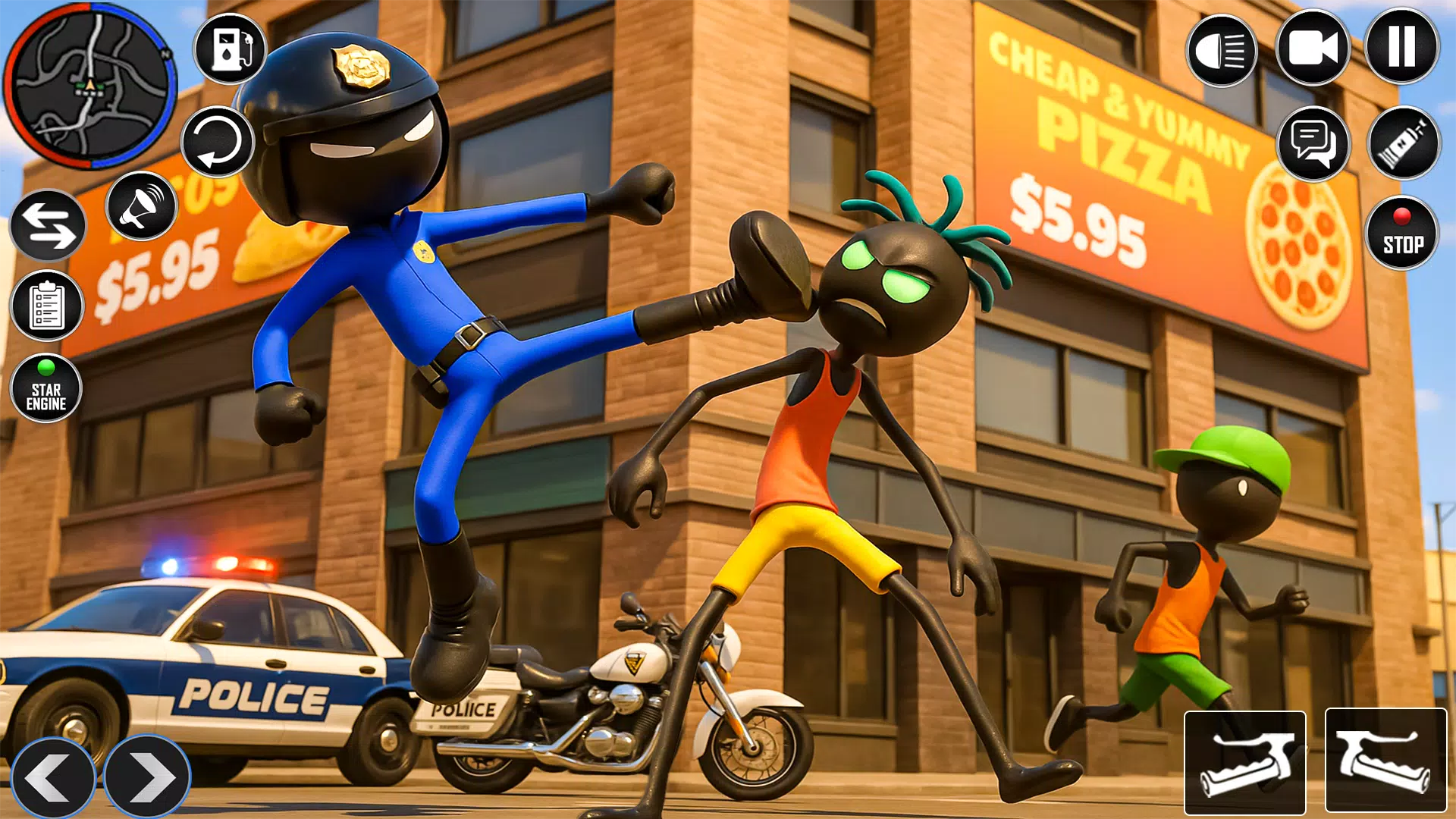 Stickman Police MotoBike Chase  Screenshot 6