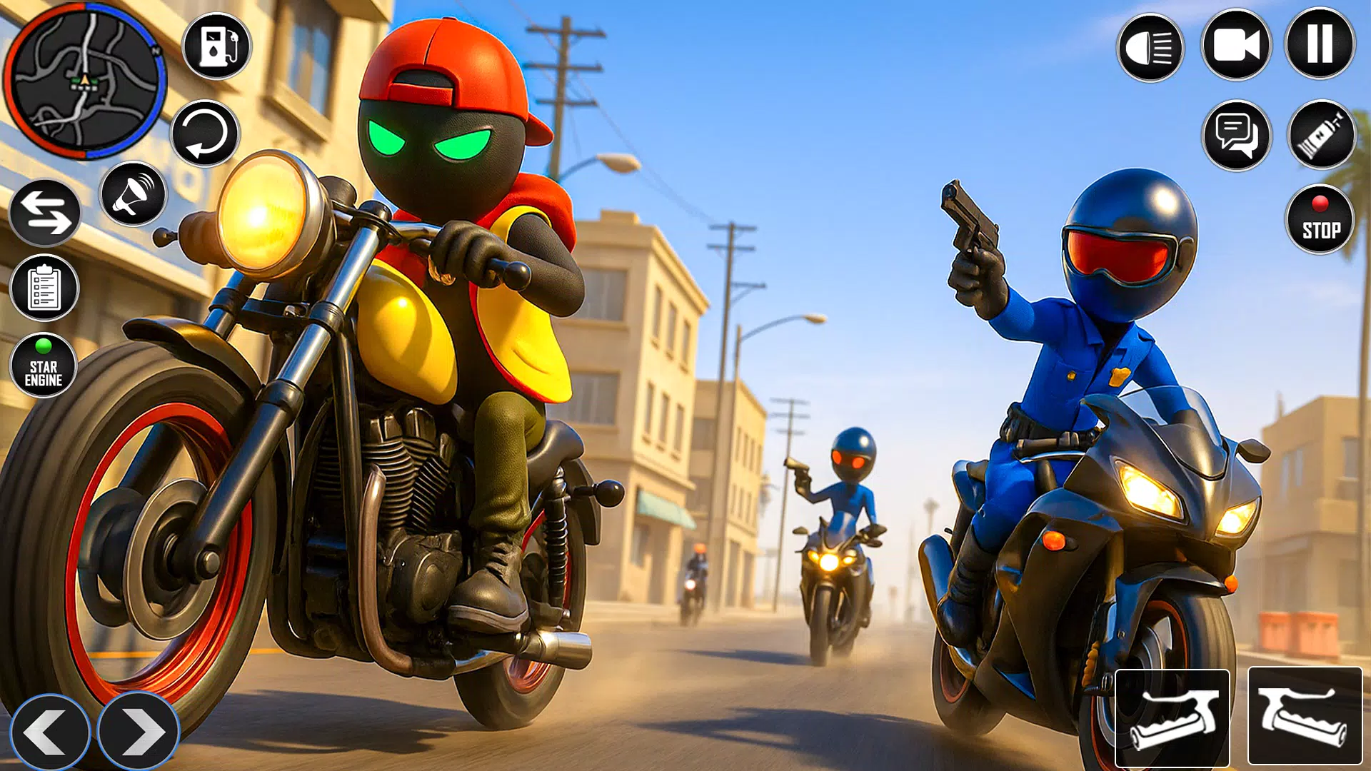 Stickman Police MotoBike Chase  Screenshot 7