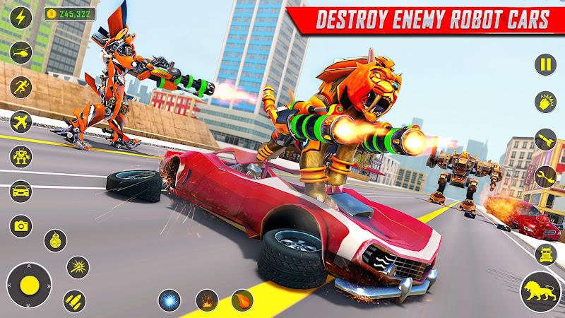 Lion Robot Car Game:Robot Game  Screenshot 5