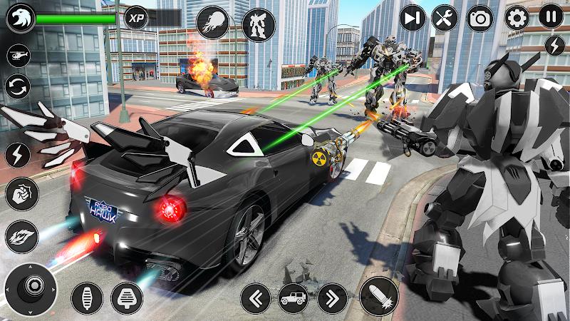 Flying Hawk Robot Car Games  Screenshot 12