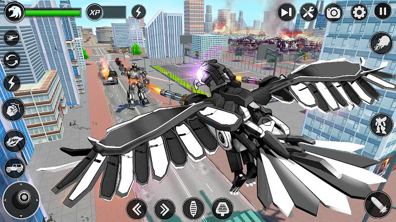 Flying Hawk Robot Car Games  Screenshot 6