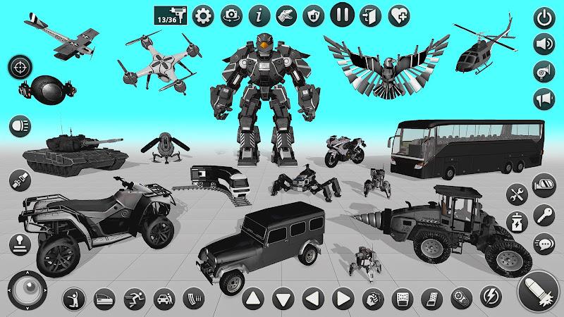 Flying Hawk Robot Car Games  Screenshot 10