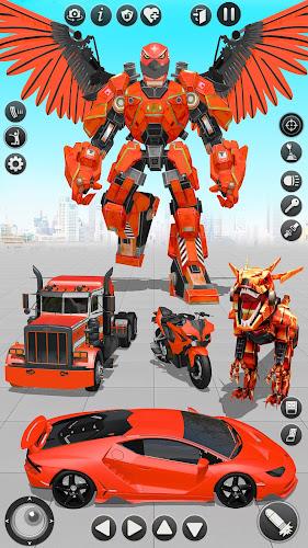Flying Hawk Robot Car Games  Screenshot 8