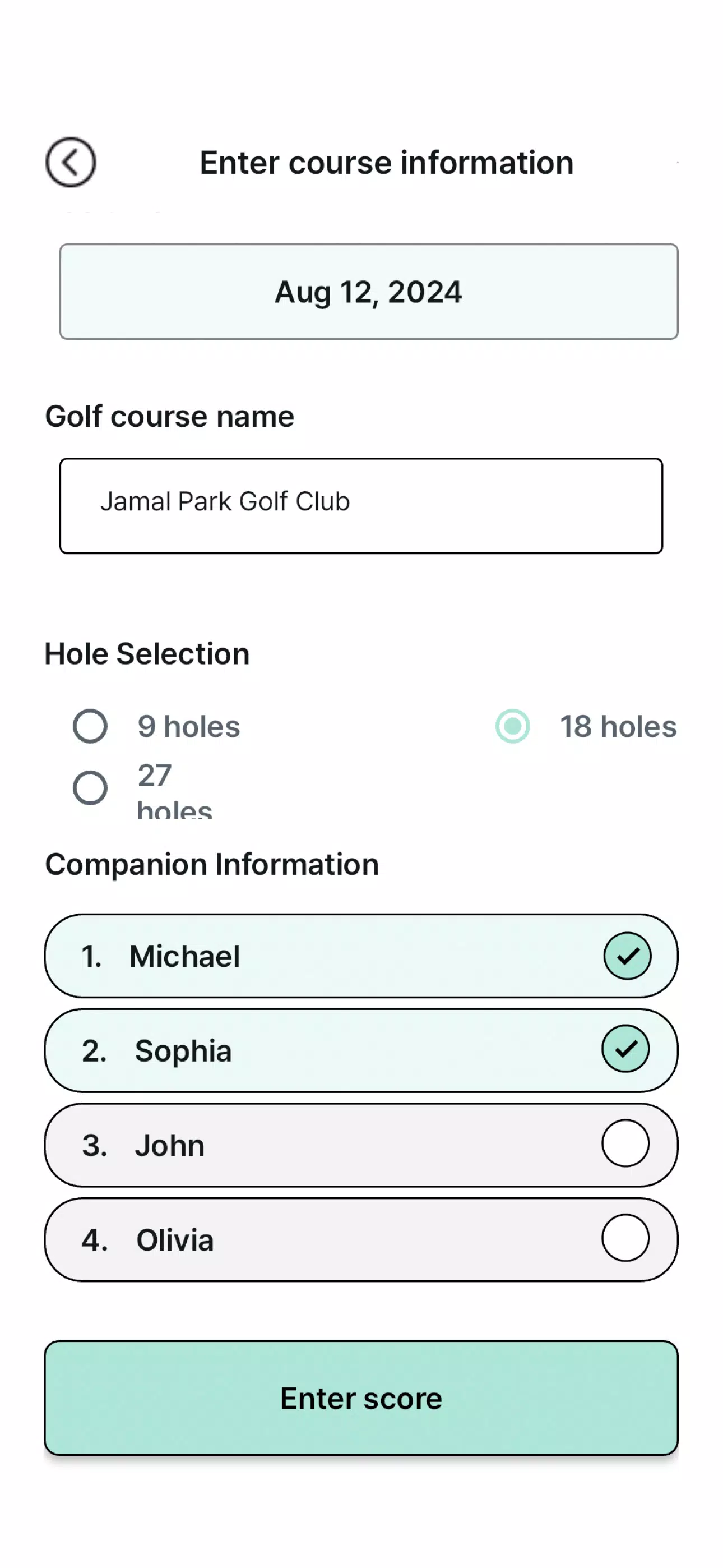 Ohpas, Today Parkgolf Score  Screenshot 7