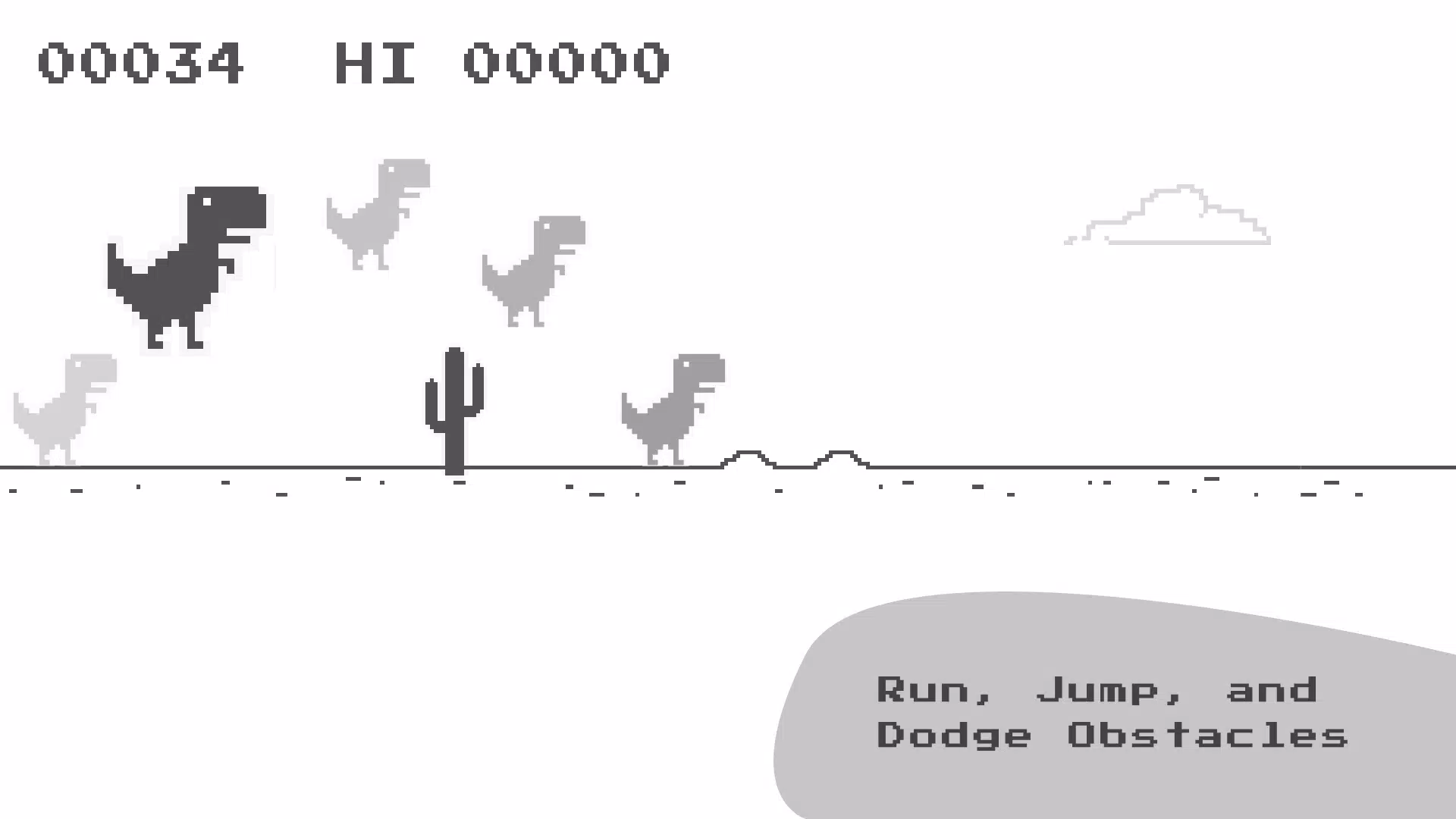 Dinosaur: browser no wifi game  Screenshot 1