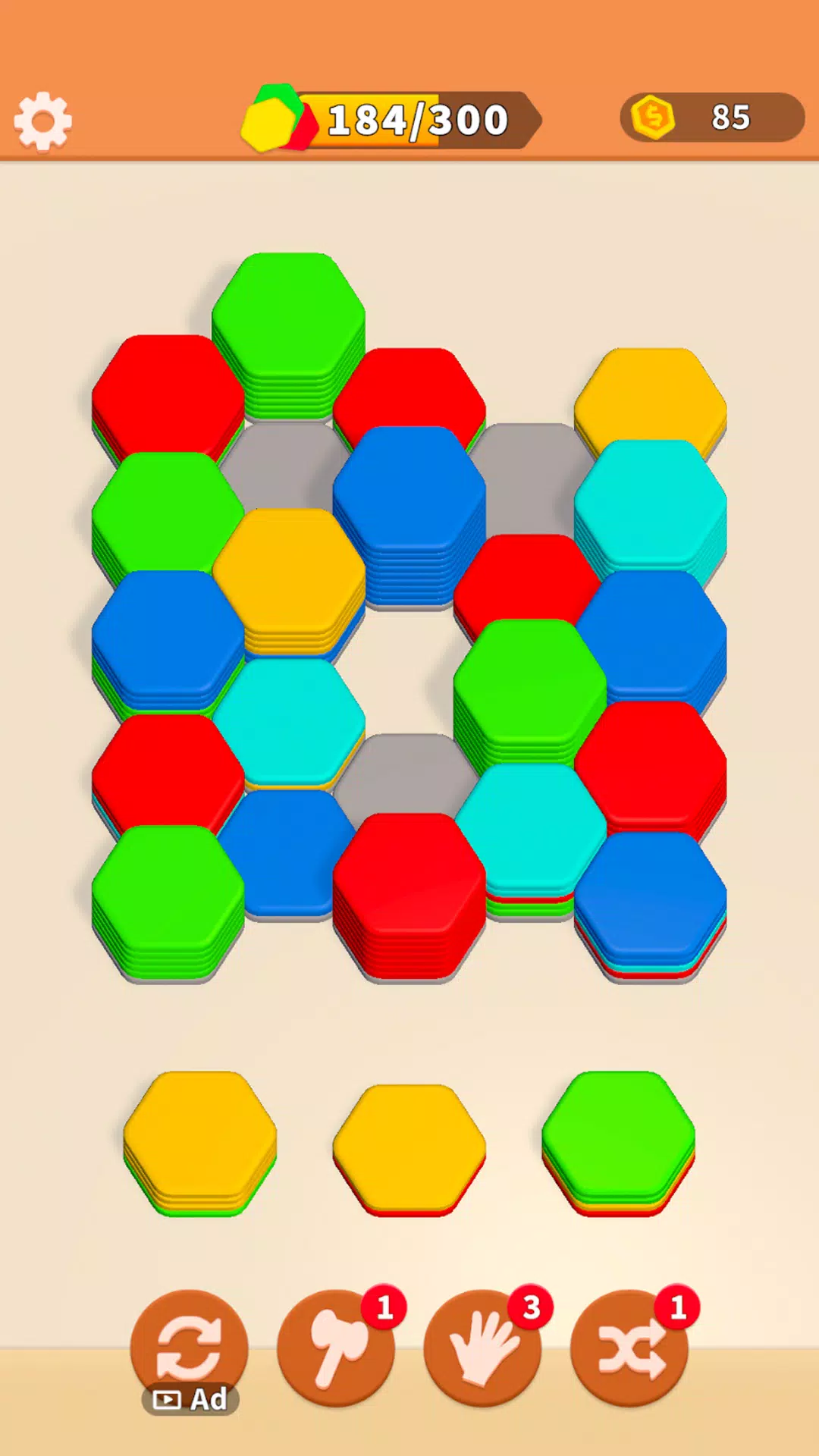 Hexa Sorting  Screenshot 1