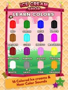 Learning Colours Ice Cream Games - Colors Kids App  Screenshot 1