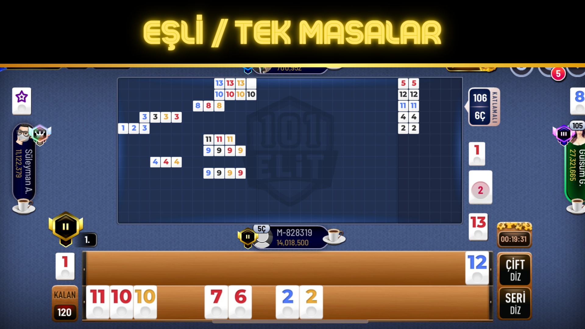 101 Yüzbir Okey Elit  Screenshot 3