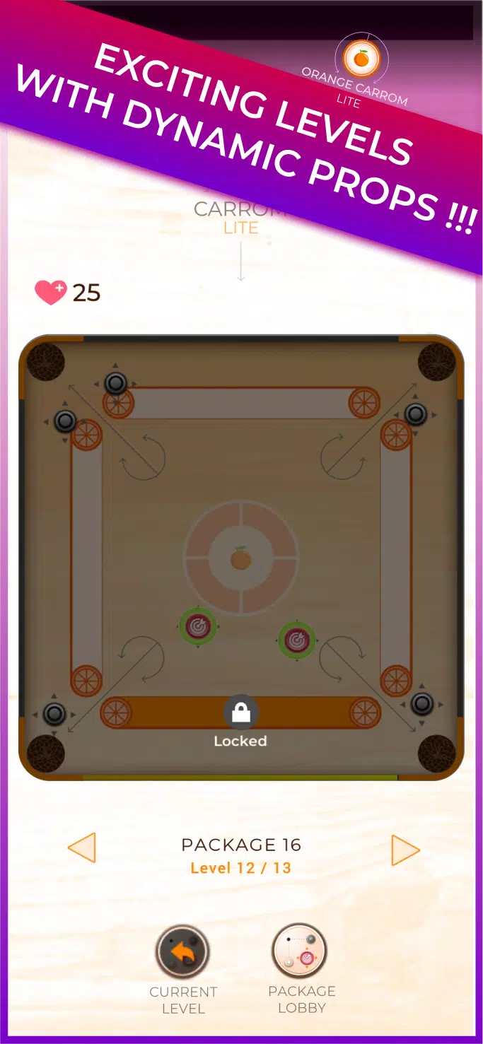 Trickshot: Orange Carrom Lite  Screenshot 2