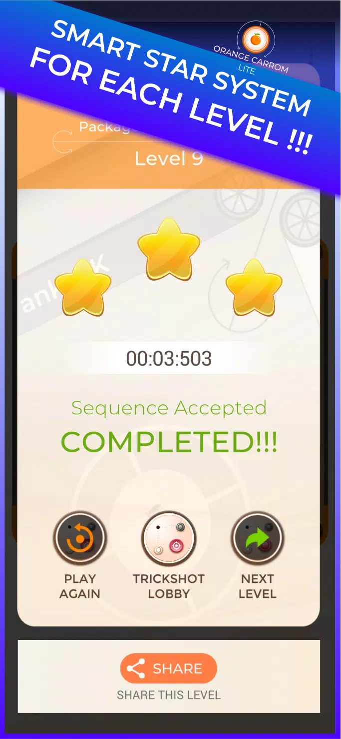 Trickshot: Orange Carrom Lite  Screenshot 4