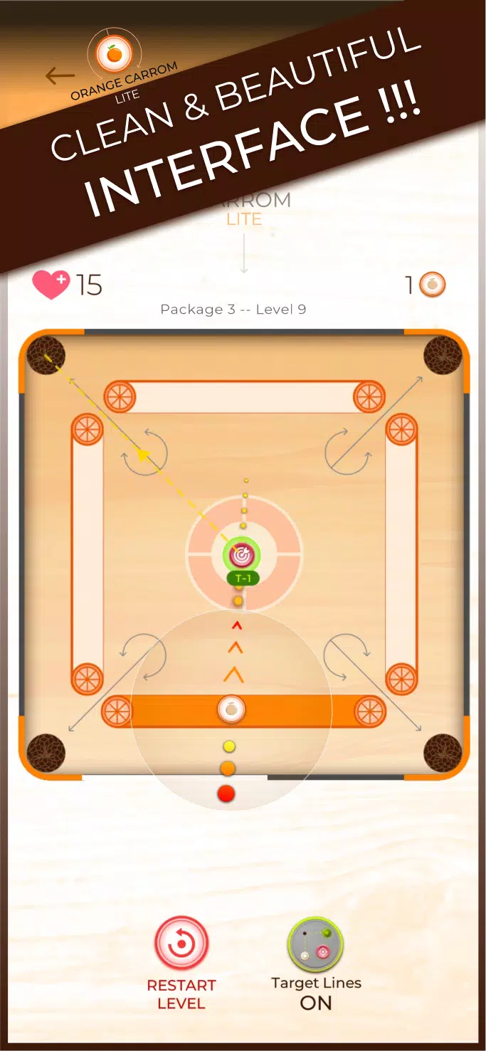 Trickshot: Orange Carrom Lite  Screenshot 8
