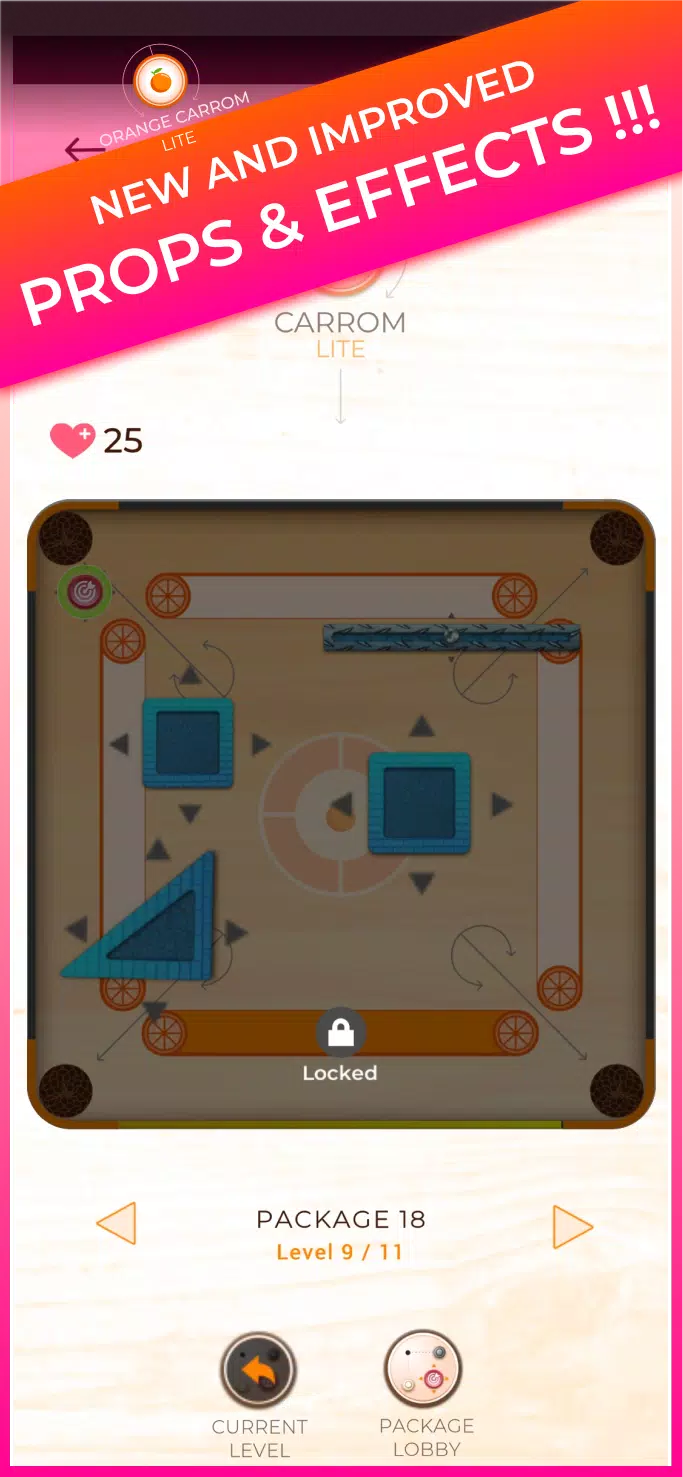 Trickshot: Orange Carrom Lite  Screenshot 3