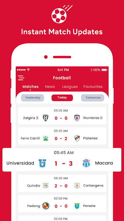 Football Score  Screenshot 1