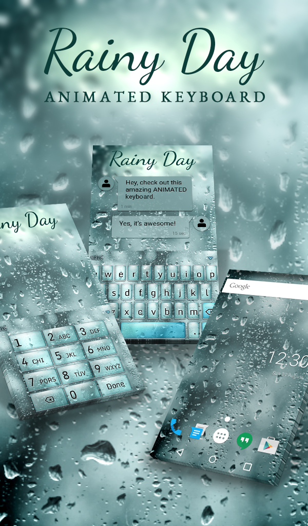 Rainy Day Live Wallpaper Theme  Screenshot 1