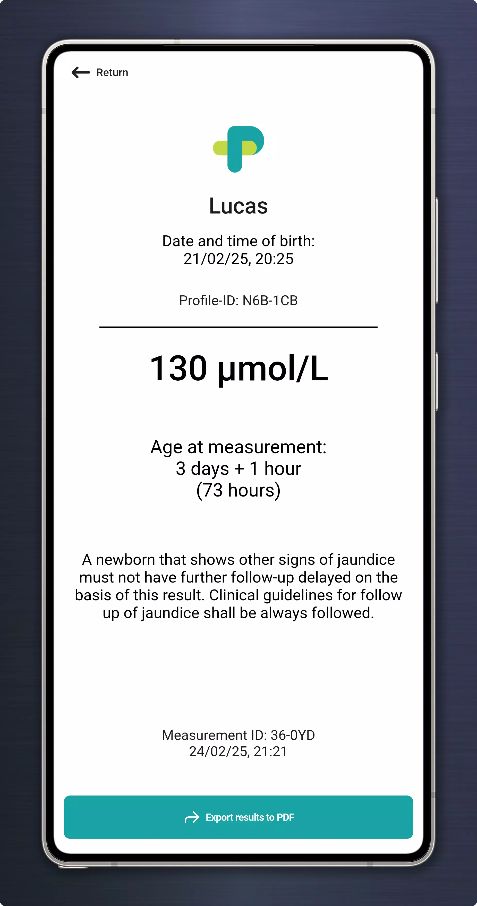 Picterus Jaundice Pro  Screenshot 1