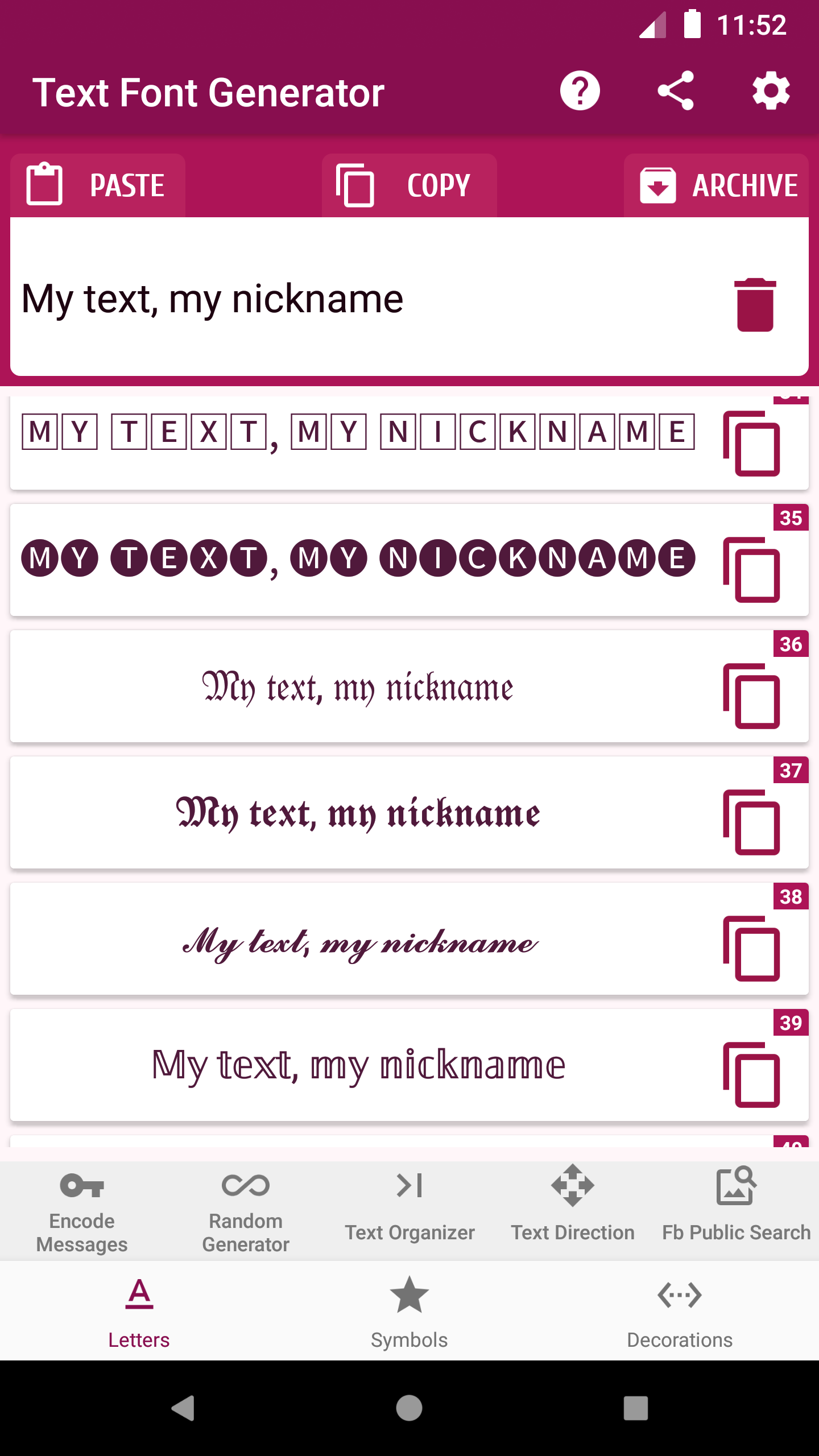Text Font Generator  Screenshot 1