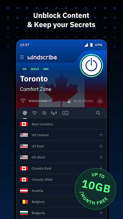 Windscribe VPN  Screenshot 2