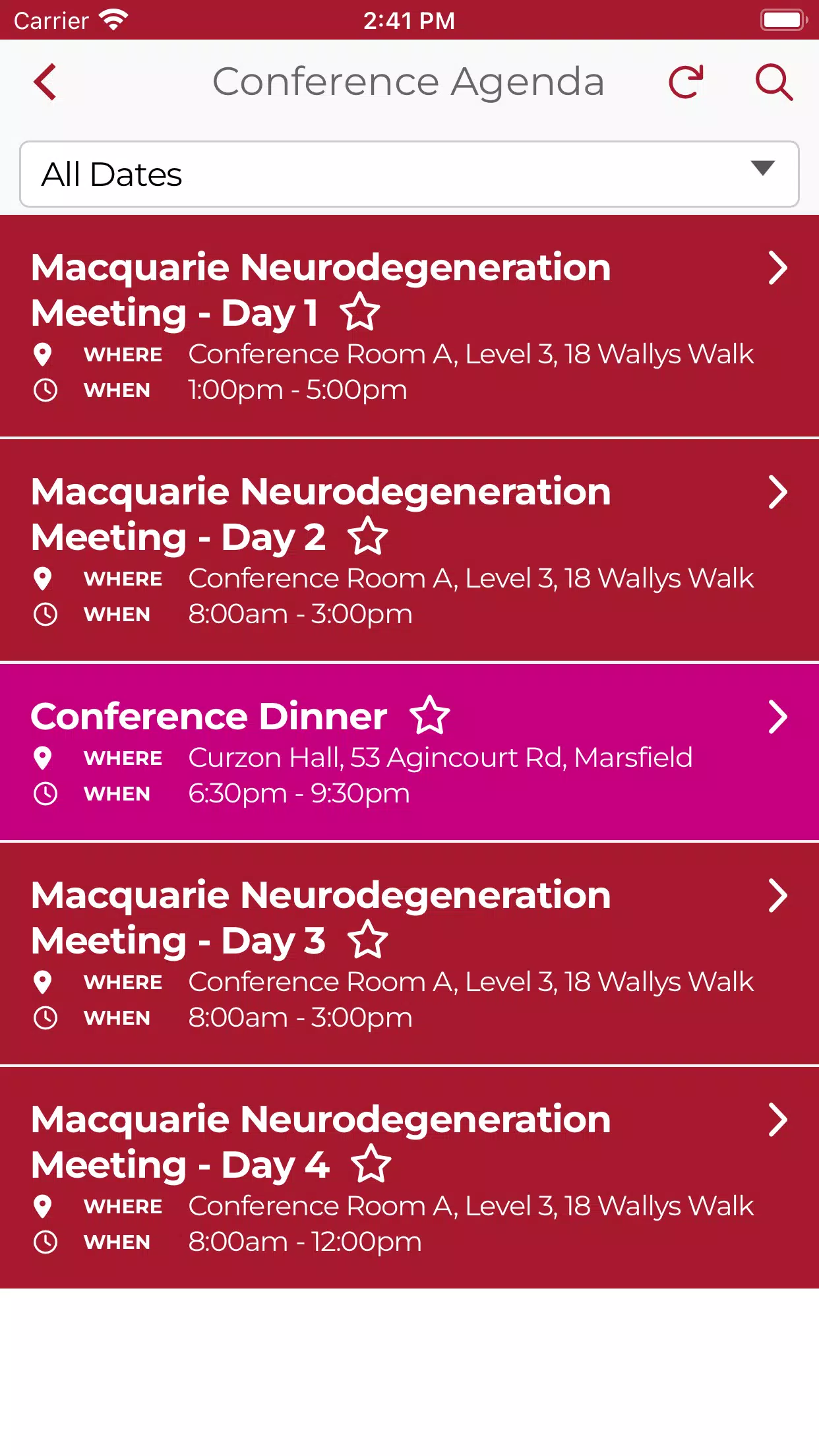 Macquarie University Events  Screenshot 3