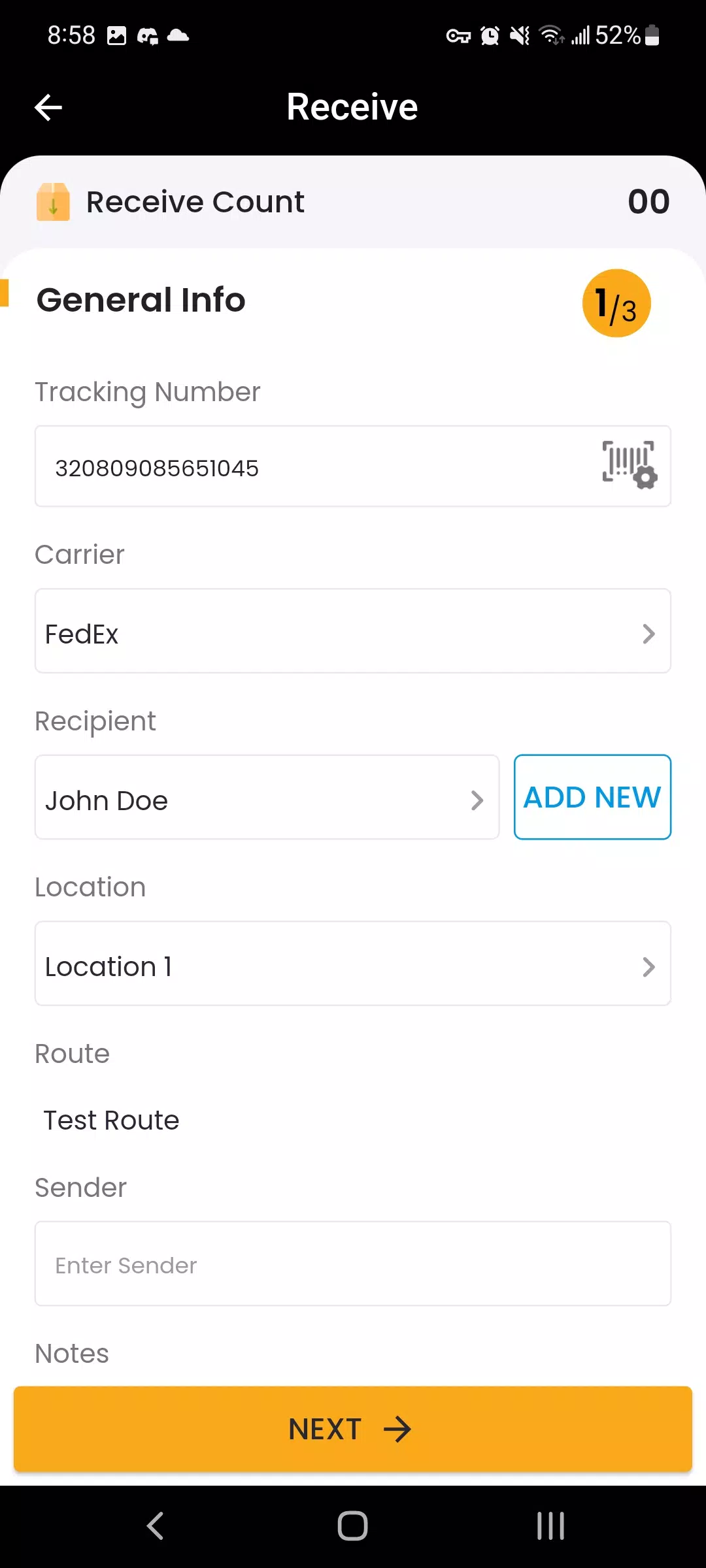 PackageTracker  Screenshot 3