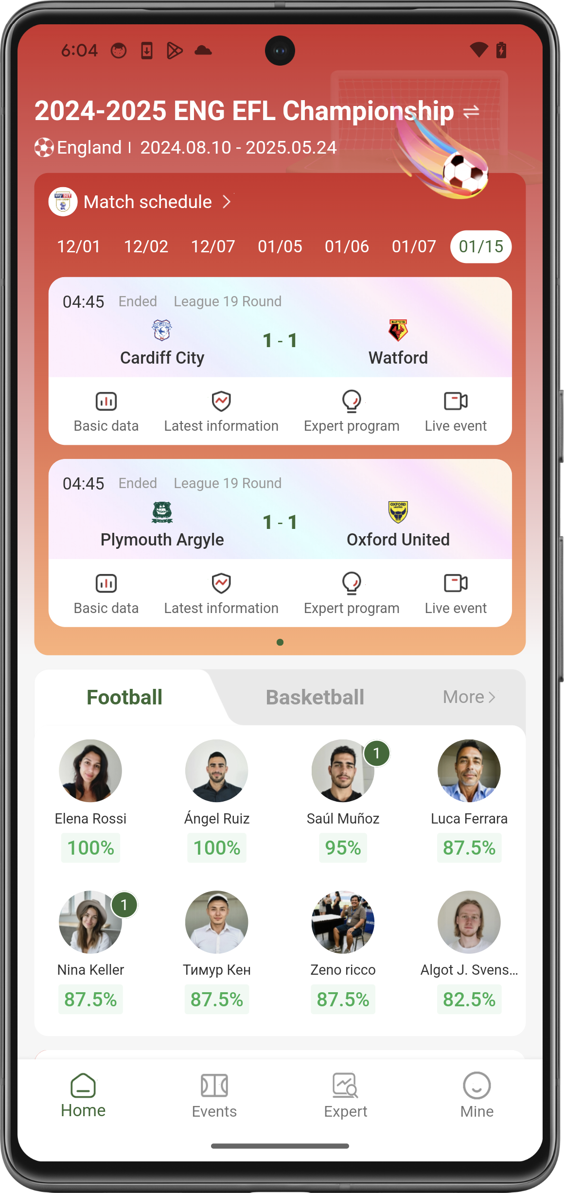 Fotbas Score  Screenshot 1