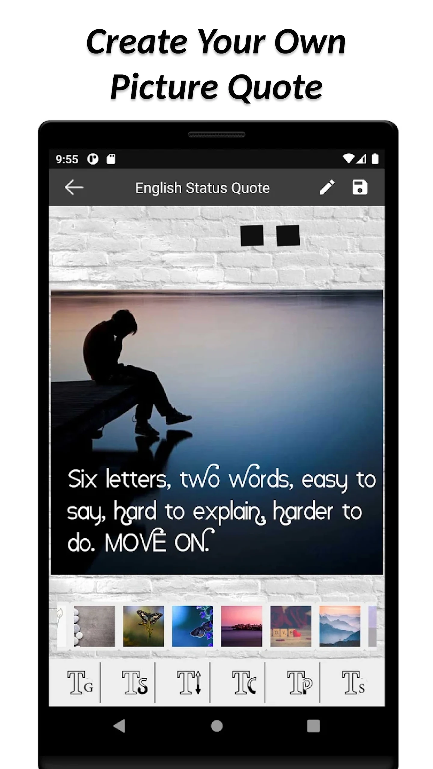 English Quotes Status Maker  Screenshot 4