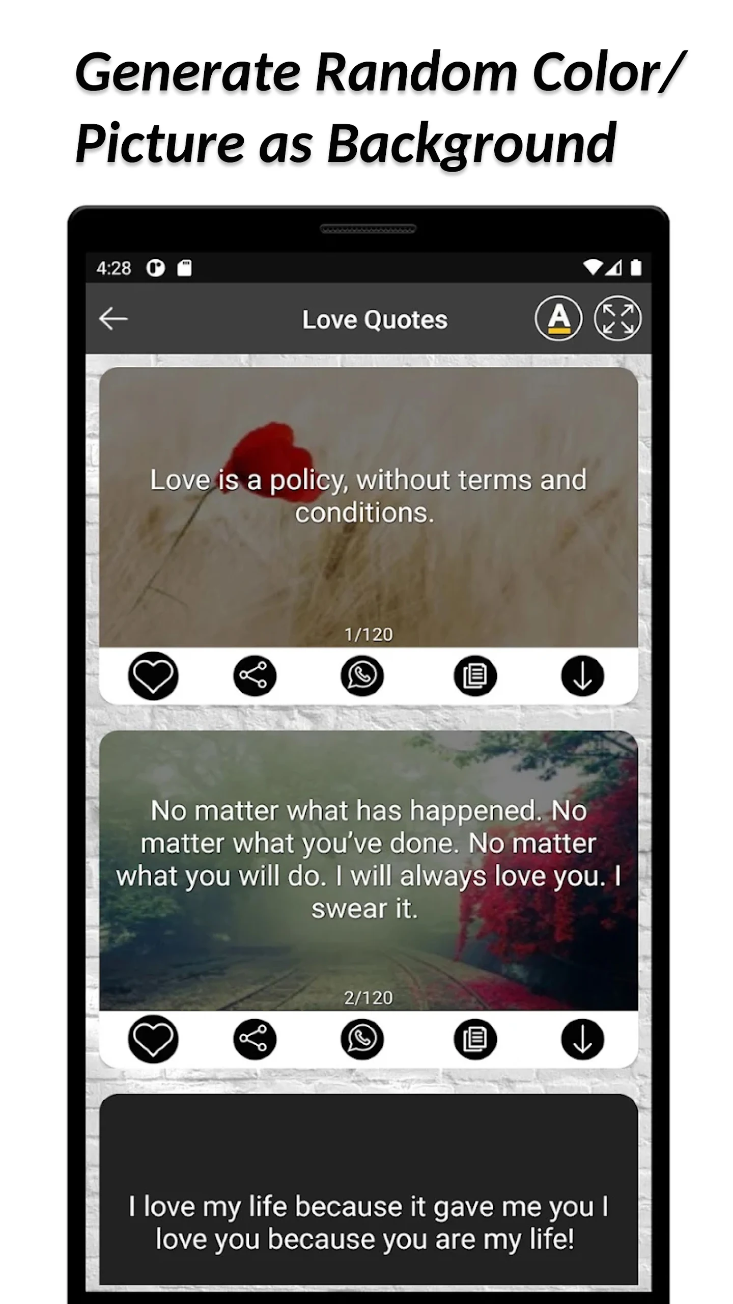 English Quotes Status Maker  Screenshot 1