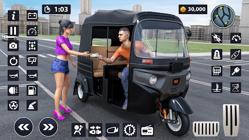 Modern Rickshaw Driving Games  Screenshot 1