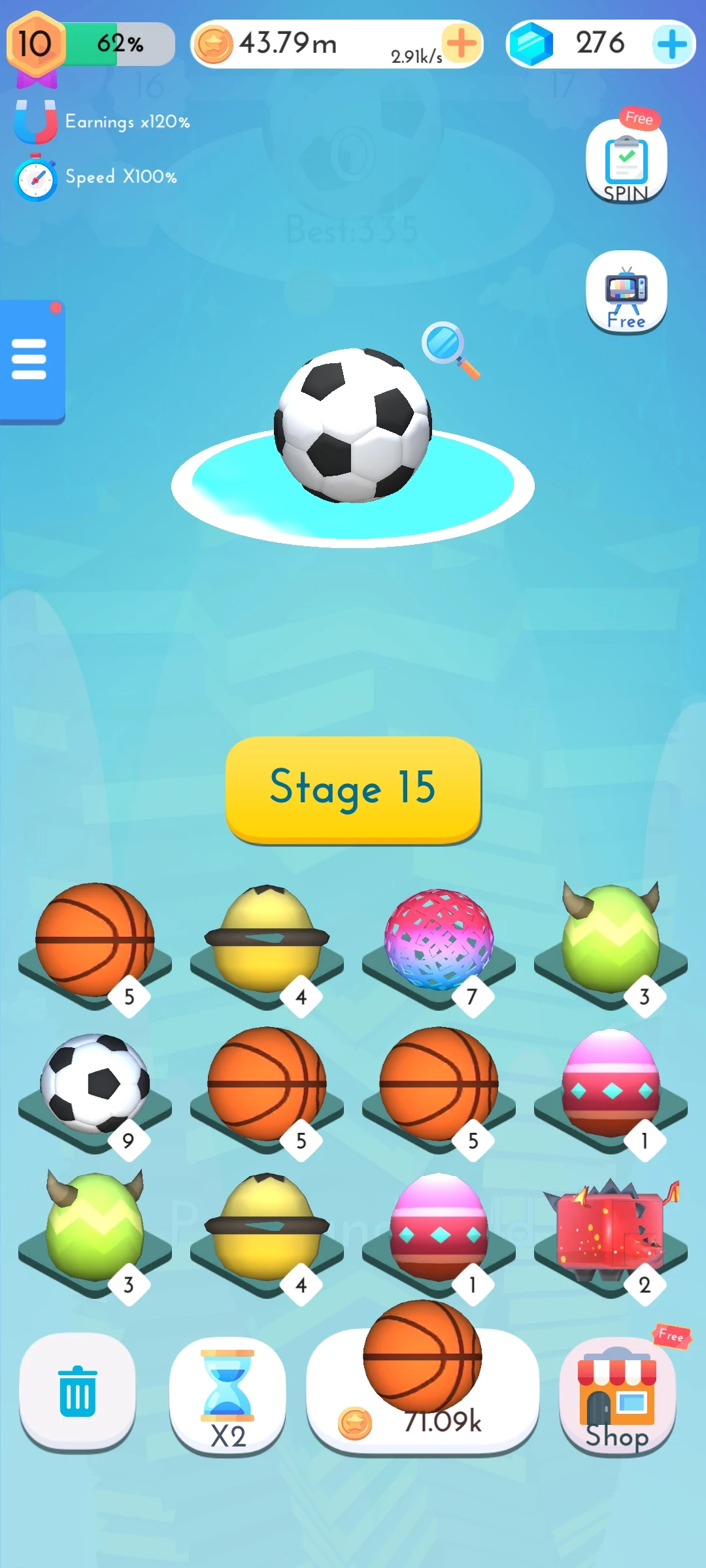 Bounce Ball: Merge Tycoon  Screenshot 1