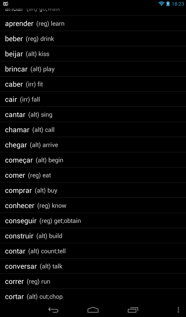 Portuguese Verbs  Screenshot 8