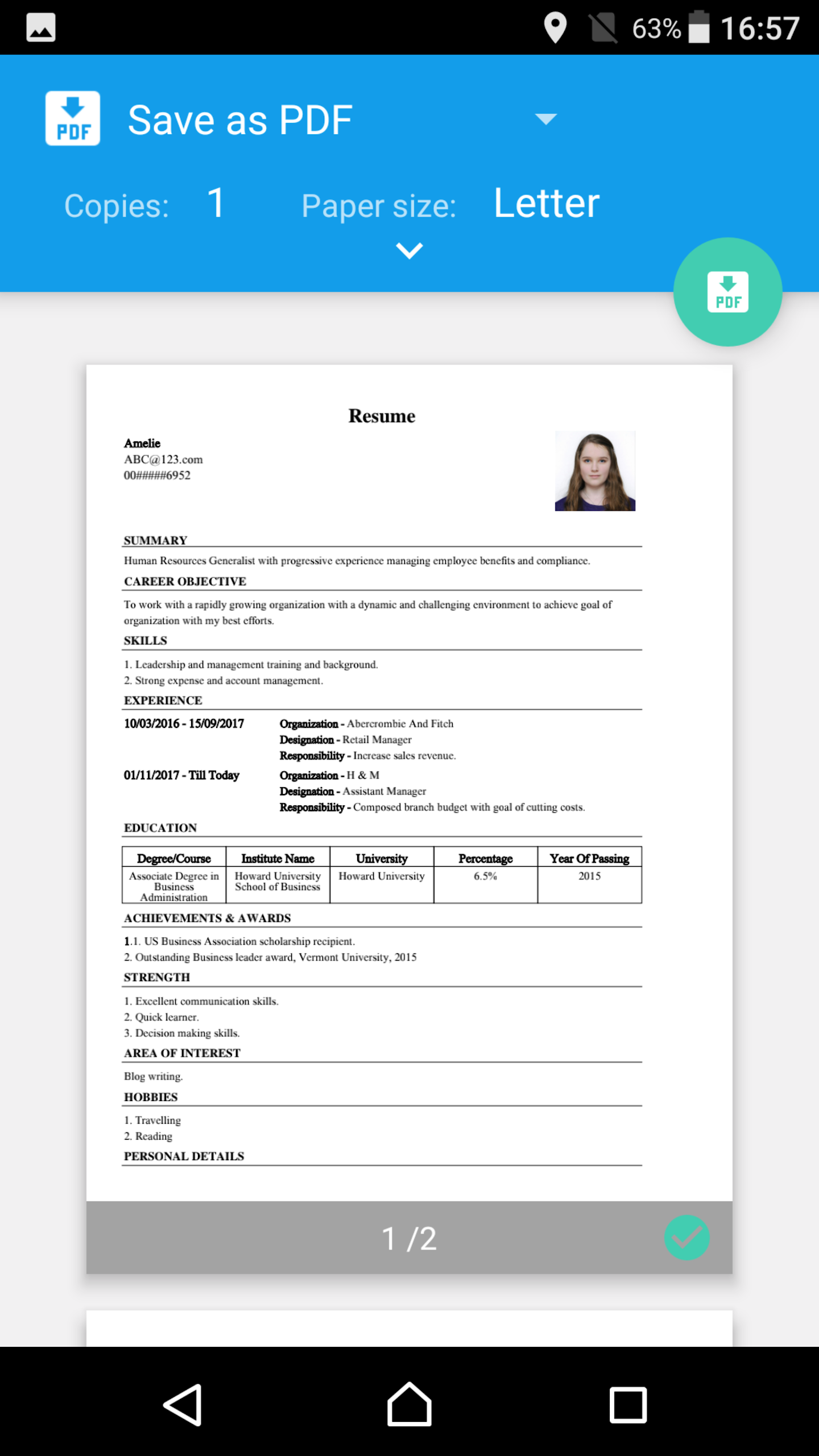 CV Maker Resume PDF Editor  Screenshot 5