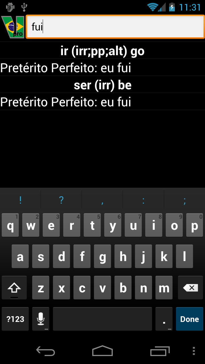 Portuguese Verbs  Screenshot 3