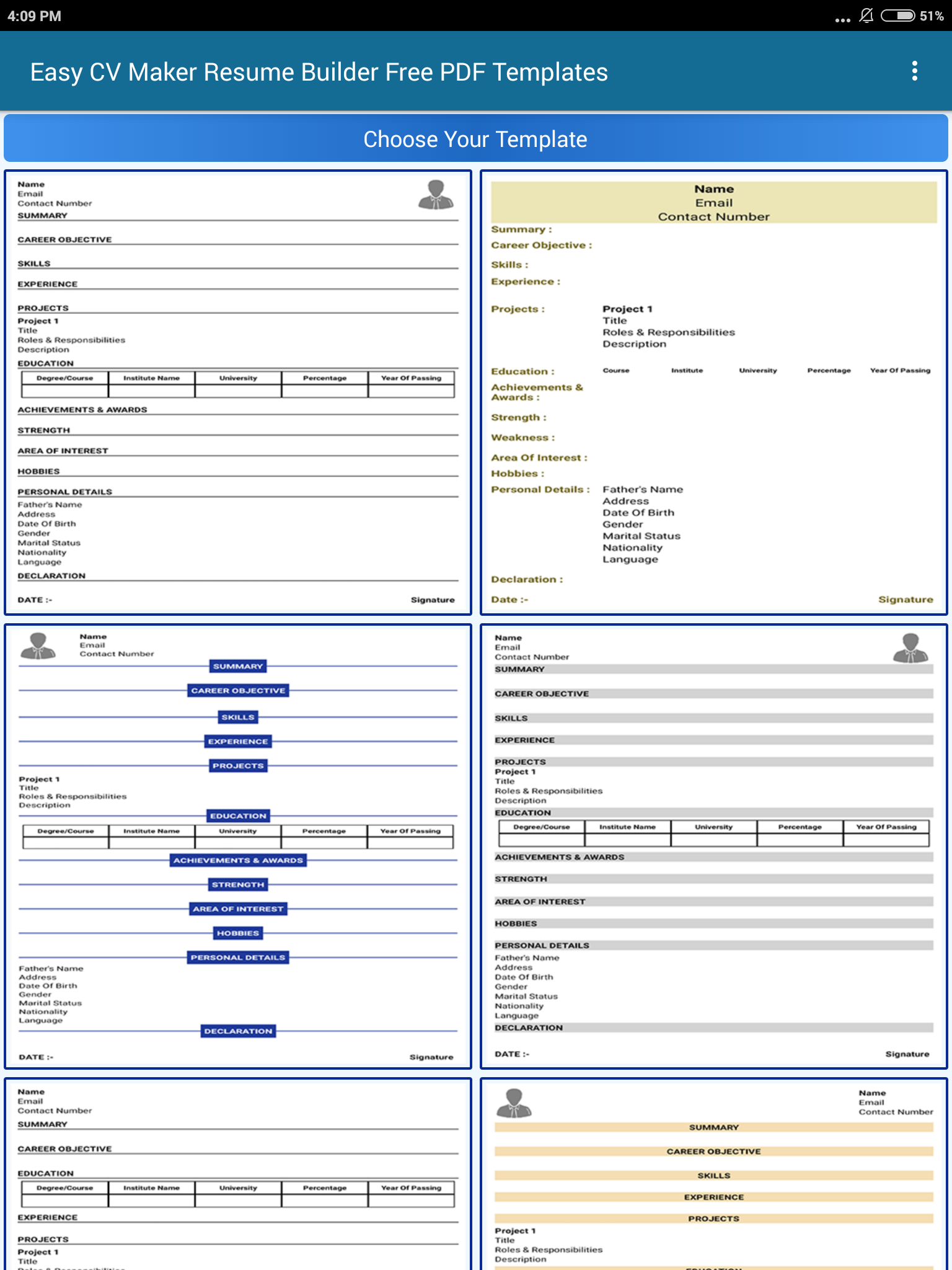 CV Maker Resume PDF Editor  Screenshot 12