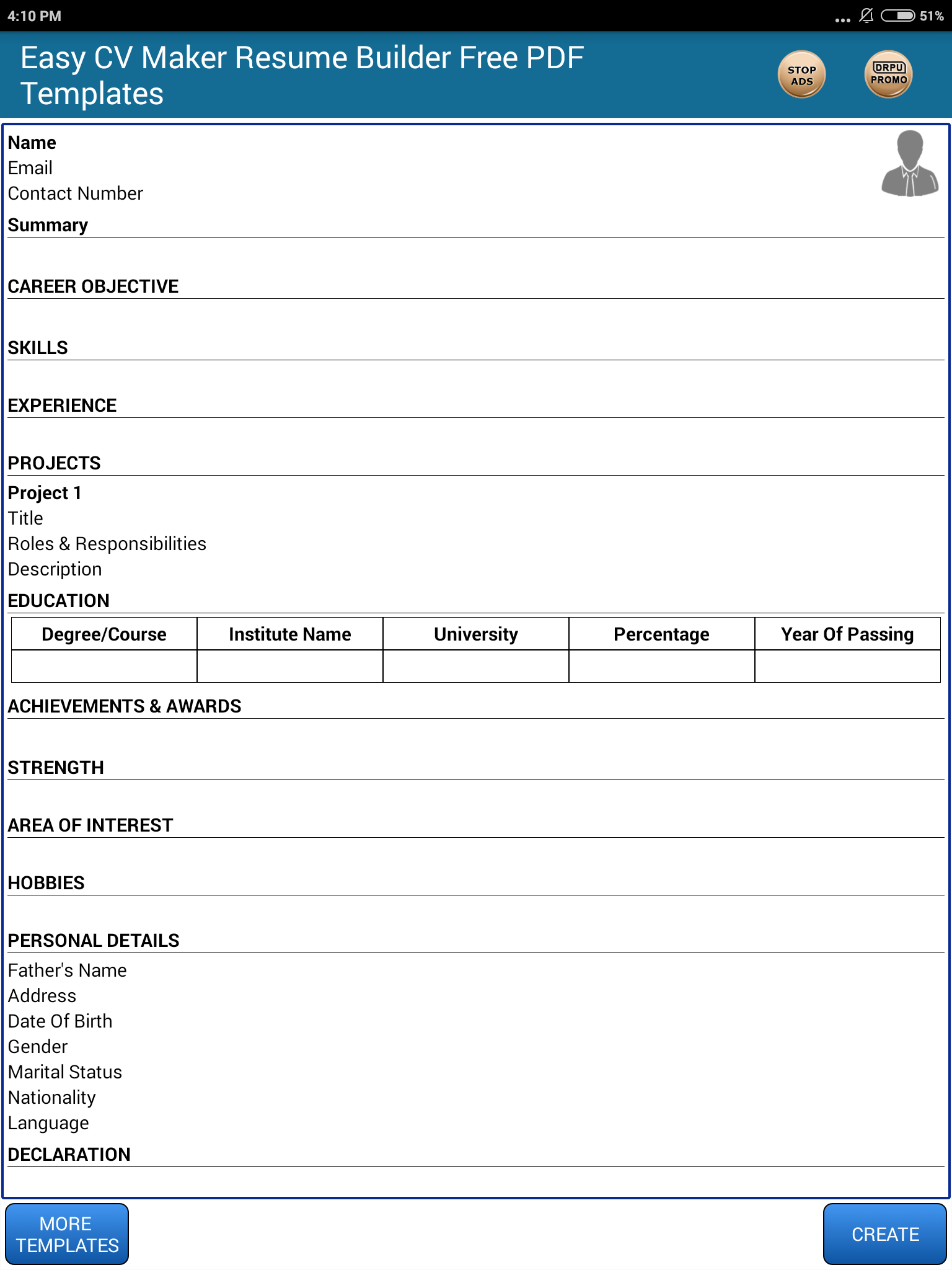 CV Maker Resume PDF Editor  Screenshot 13