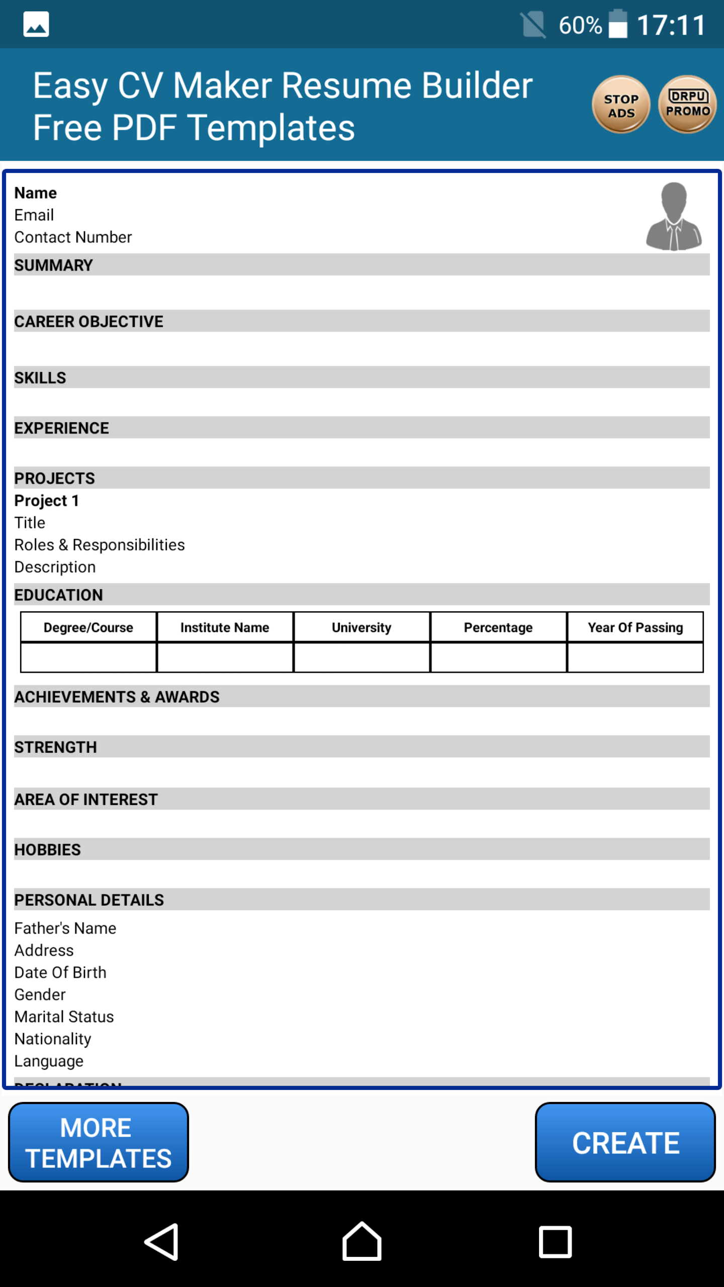 CV Maker Resume PDF Editor  Screenshot 1