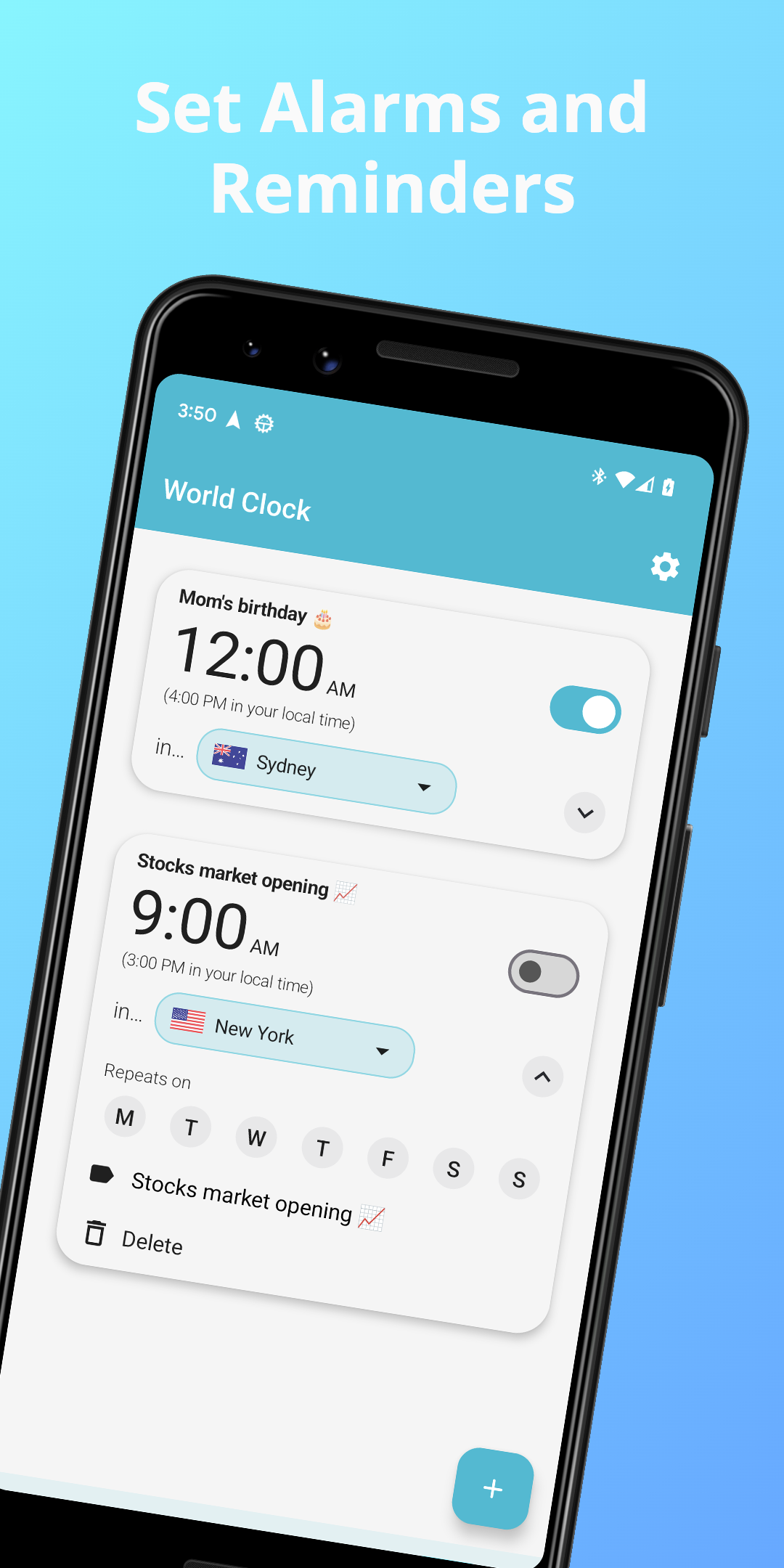 World Clock - Timezones Widget  Screenshot 3