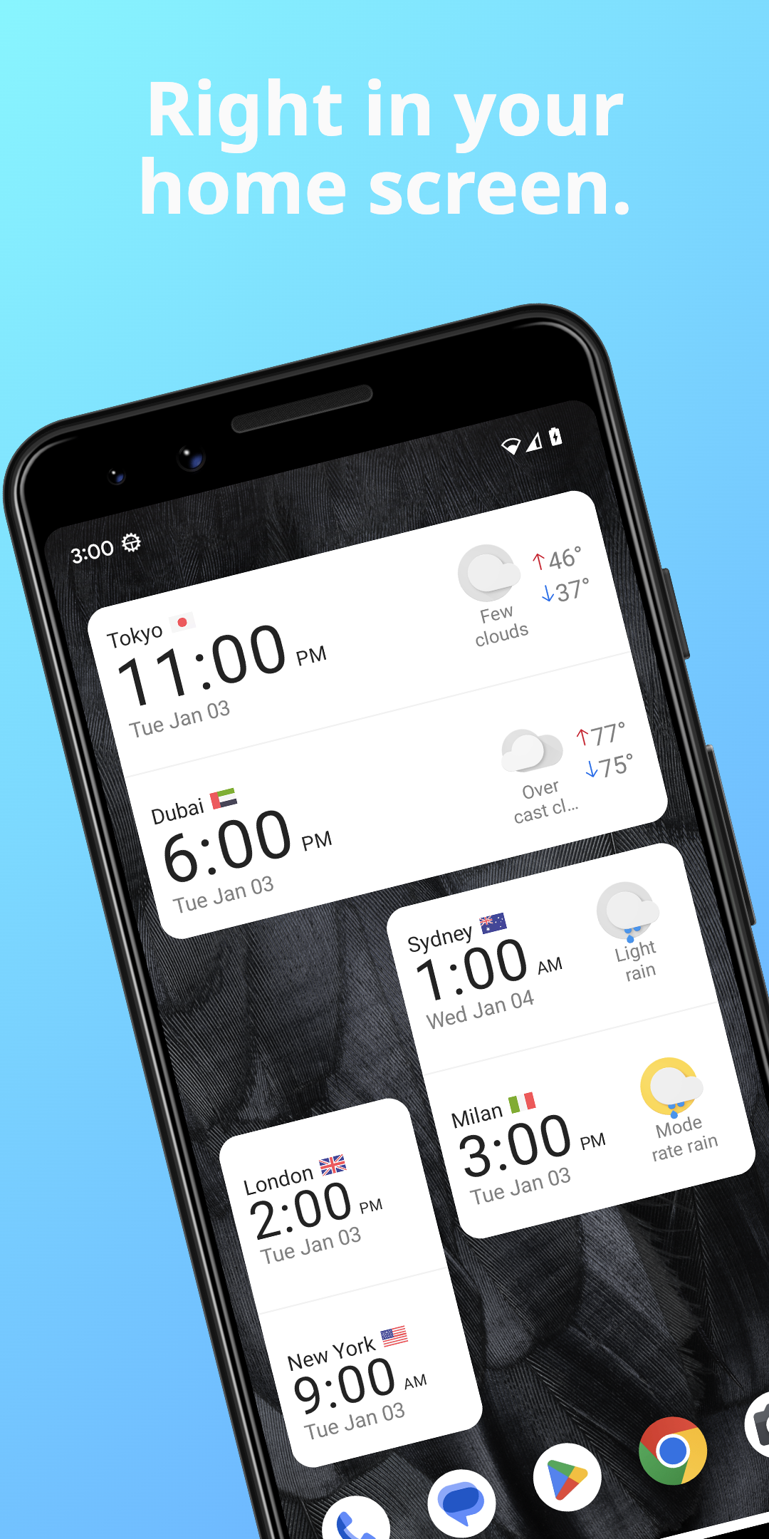 World Clock - Timezones Widget  Screenshot 2