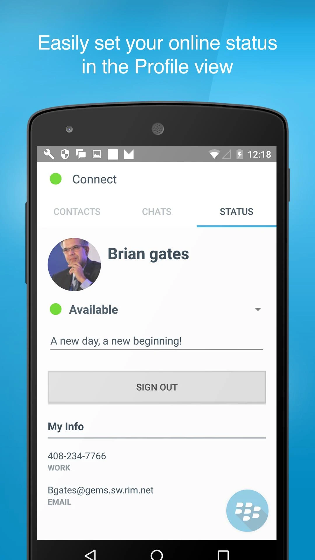 BlackBerry Connect  Screenshot 3
