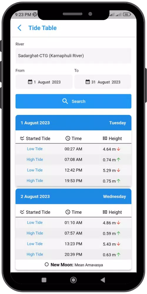 Tide Table - Bangladeshi River  Screenshot 2
