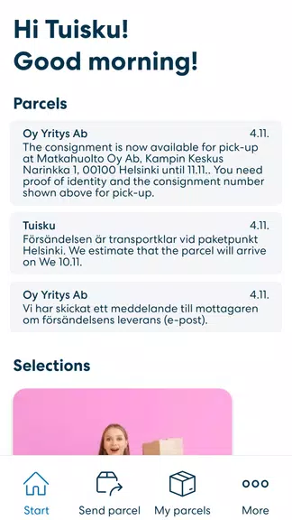 Matkahuolto Paketit Screenshot 1