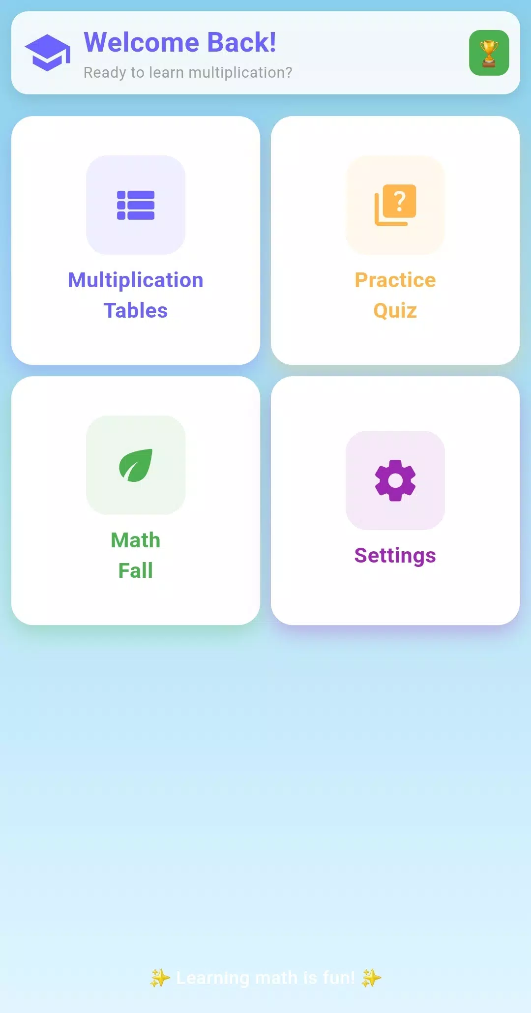 Math Fall:Times Tables  Screenshot 1