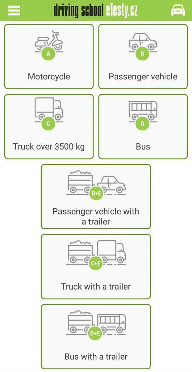 Driving school tests (CZ)  Screenshot 1