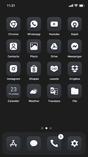 Wow Black Theme  - Icon Pack  Screenshot 9