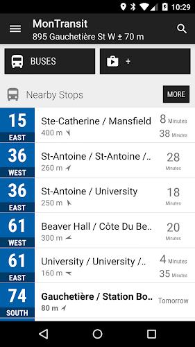 Montreal STM Bus - MonTransit  Screenshot 1
