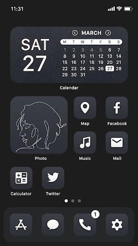 Wow Black Theme  - Icon Pack  Screenshot 1
