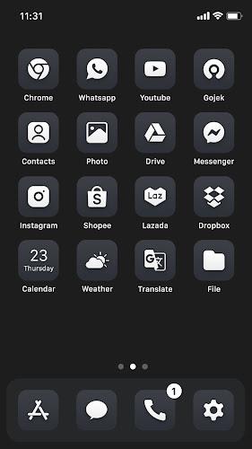 Wow Black Theme  - Icon Pack  Screenshot 2
