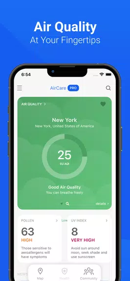 Air Quality & Pollen - AirCare  Screenshot 1