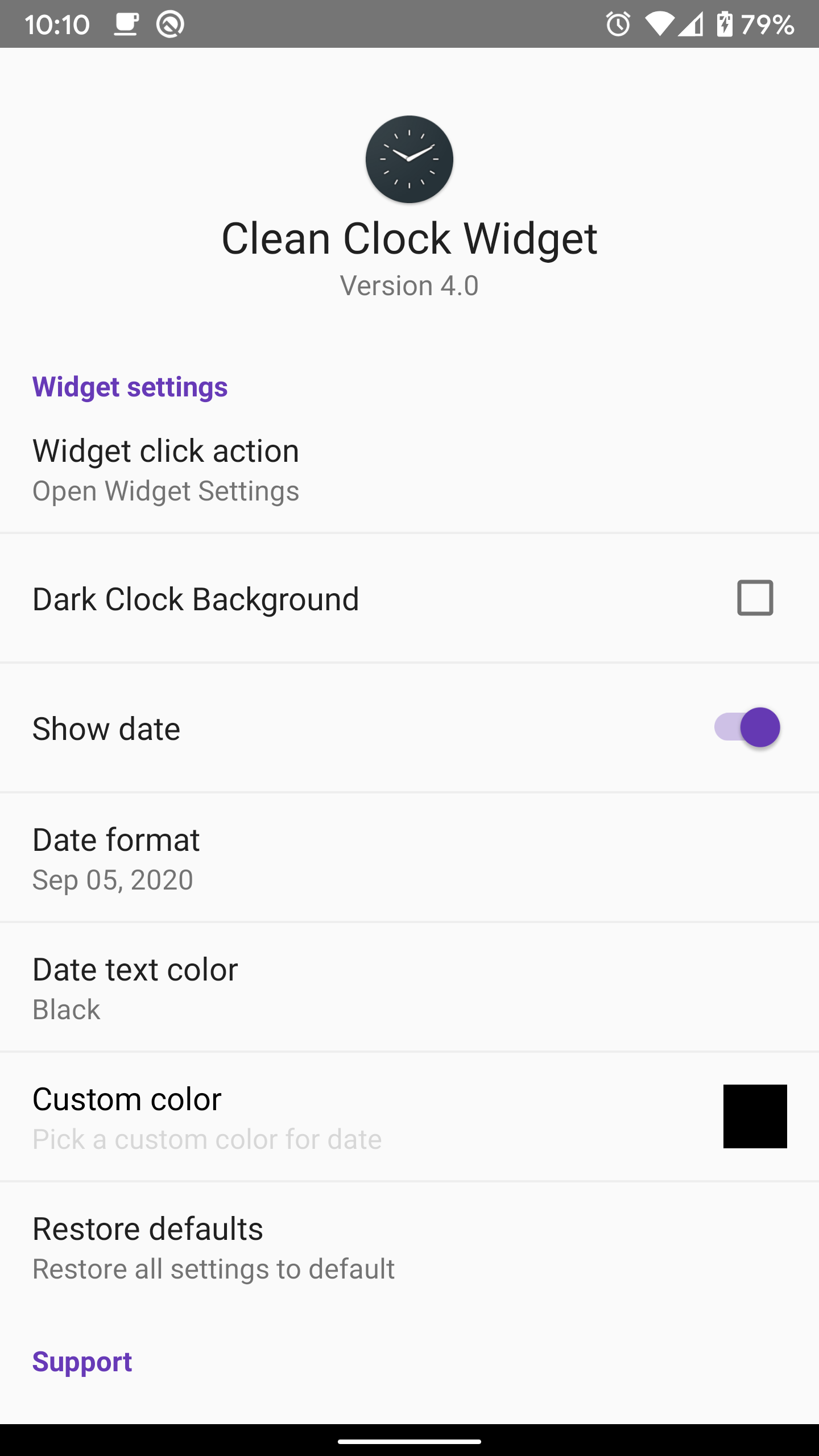Clean Clock Widget  Screenshot 4